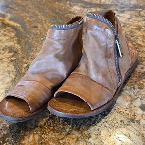 A.S.98 Tan Leather Women's Sandals - RITCHIE STYLE